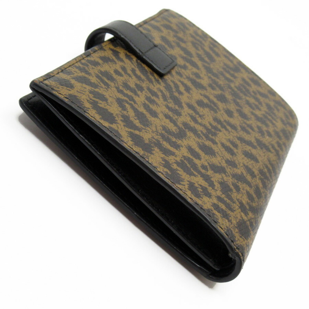 Celine fold leather bi brown wallet function multi black